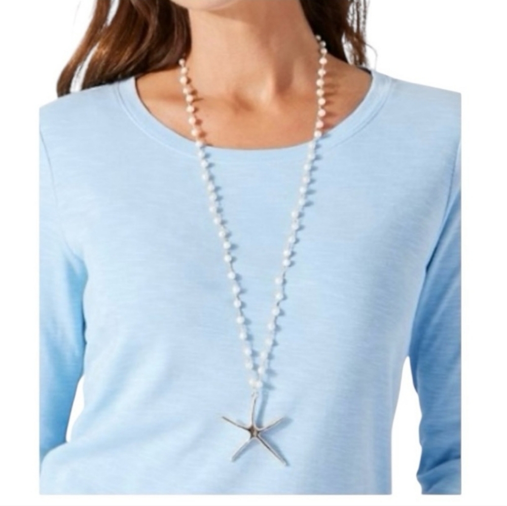 Tommy Bahama Silver Starfish Treasure Pendant Necklace In Sliver - Picture 2 of 7